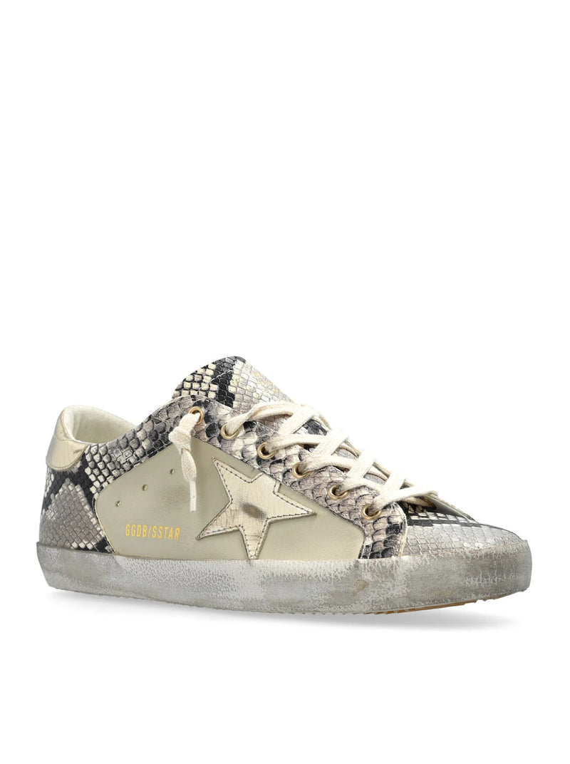 SNEAKERS SUPERSTAR IN NAPPA CON INSERTI STAMPA PITONE