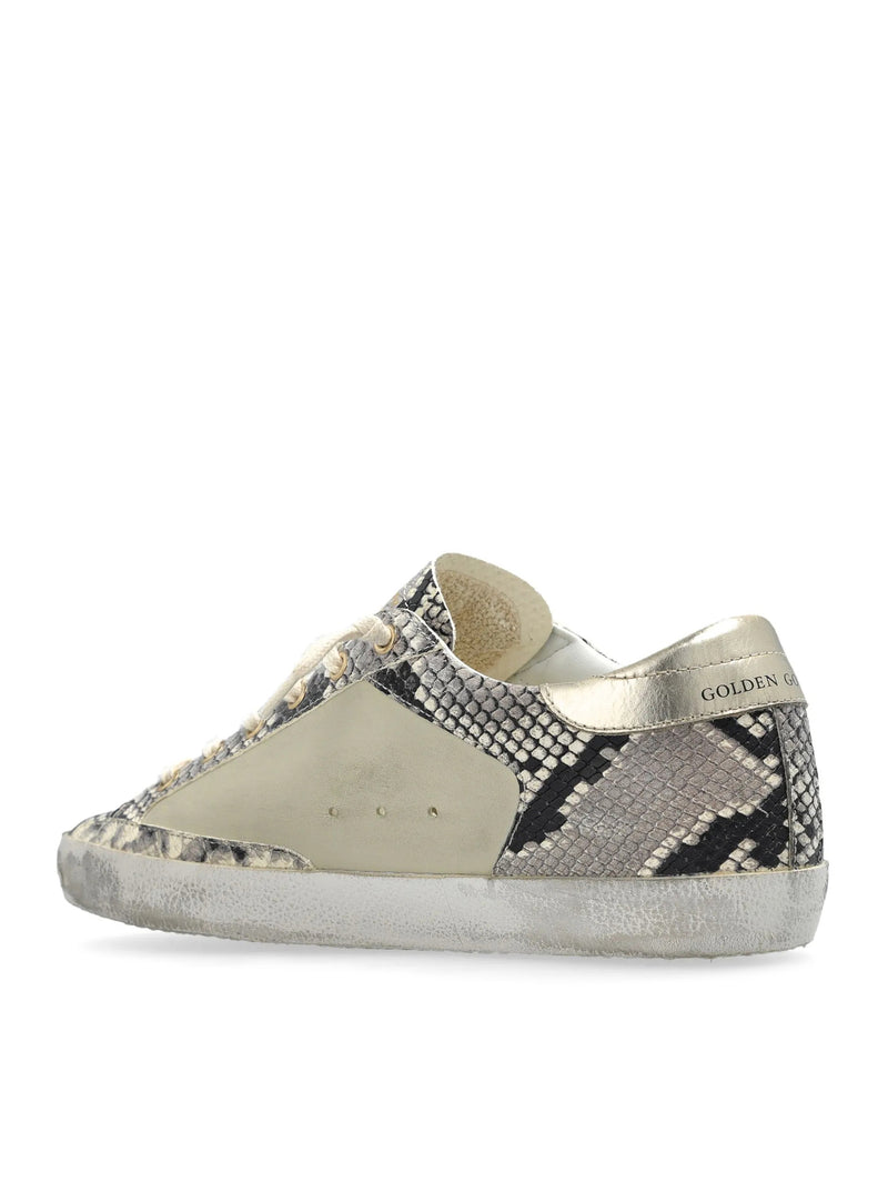 SNEAKERS SUPERSTAR IN NAPPA CON INSERTI STAMPA PITONE