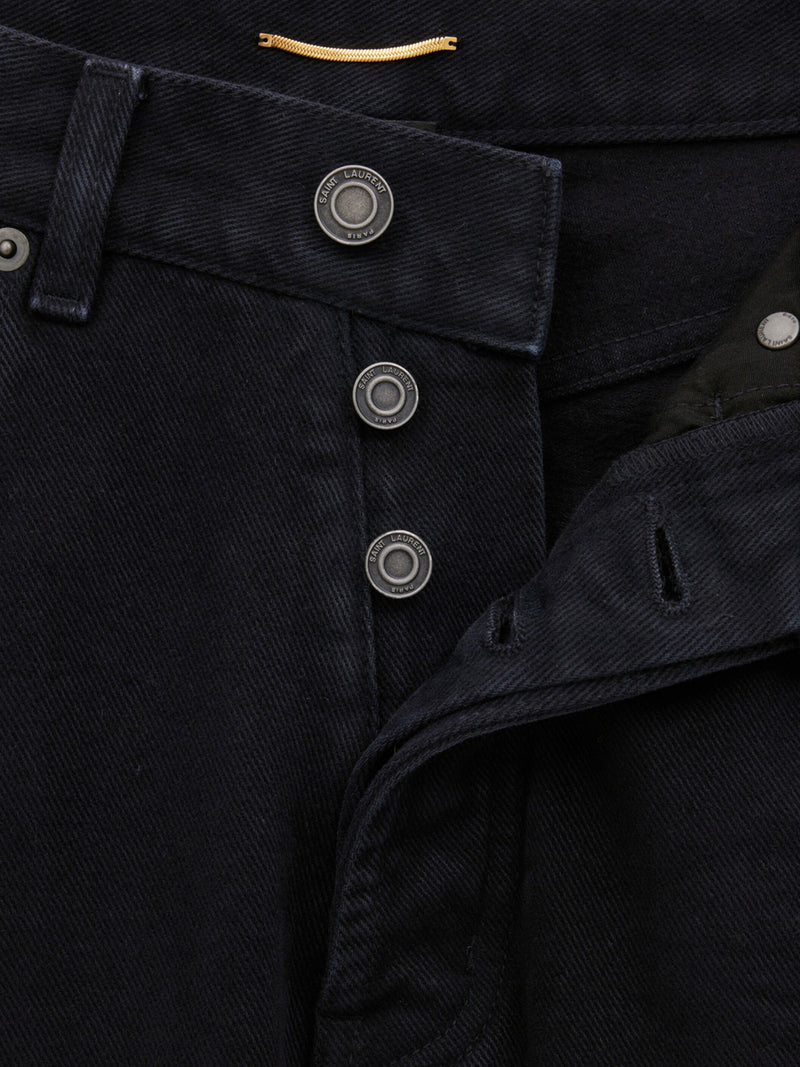 JEANS LARGHI CON VITA A V IN DENIM MIDNIGHT BLACK