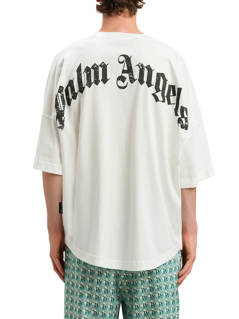 T-SHIRT OVERSIZE CON LOGO CURVED