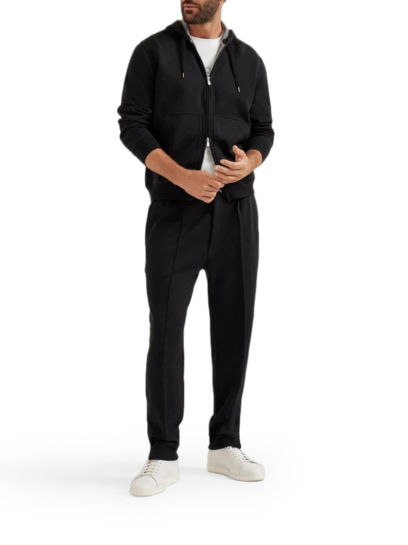 FELPA CON ZIP E CAPPUCCIO