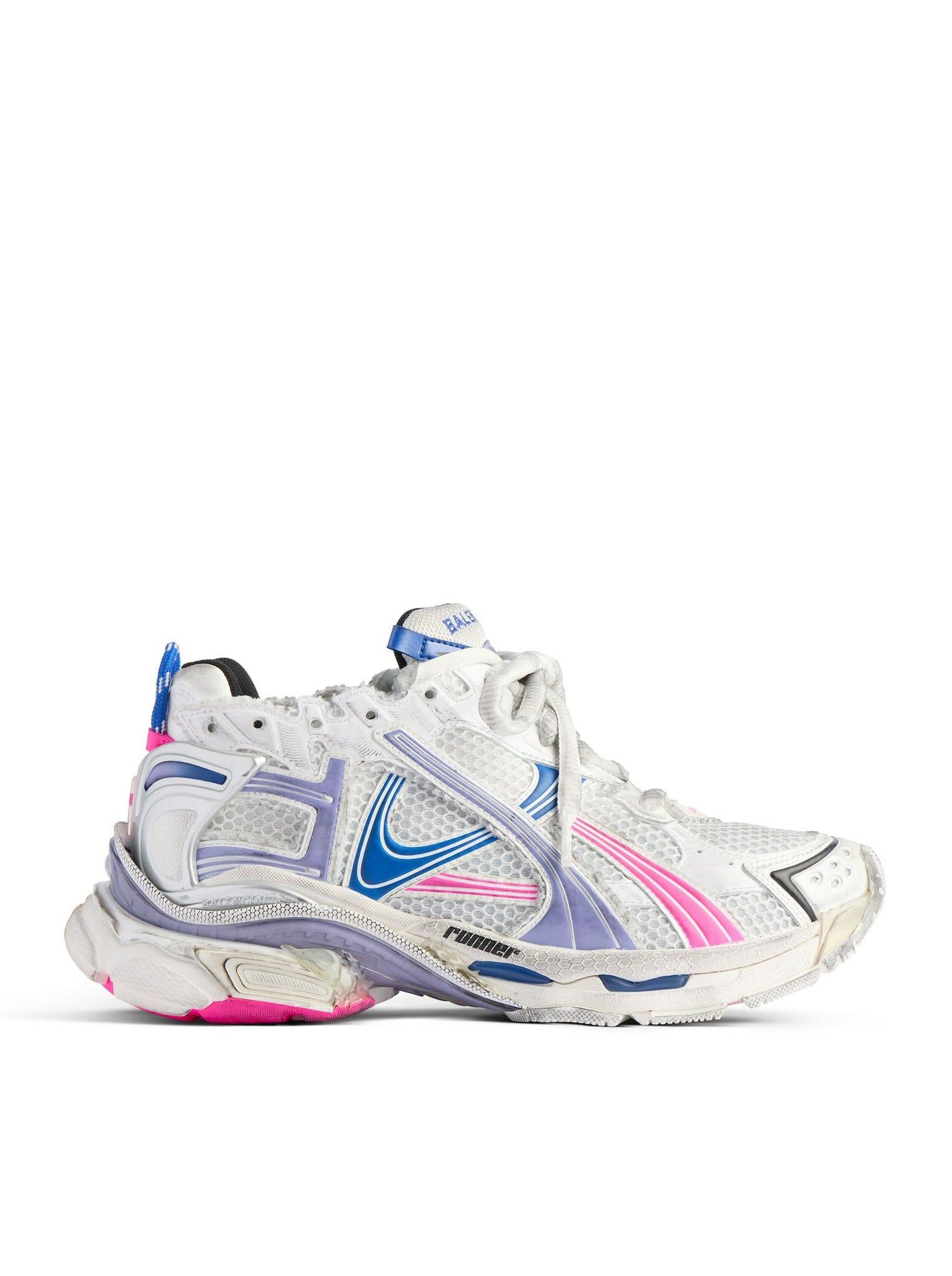 SNEAKER RUNNER DA DONNA IN BIANCO/LILLA/ROSA NEON/NAVY