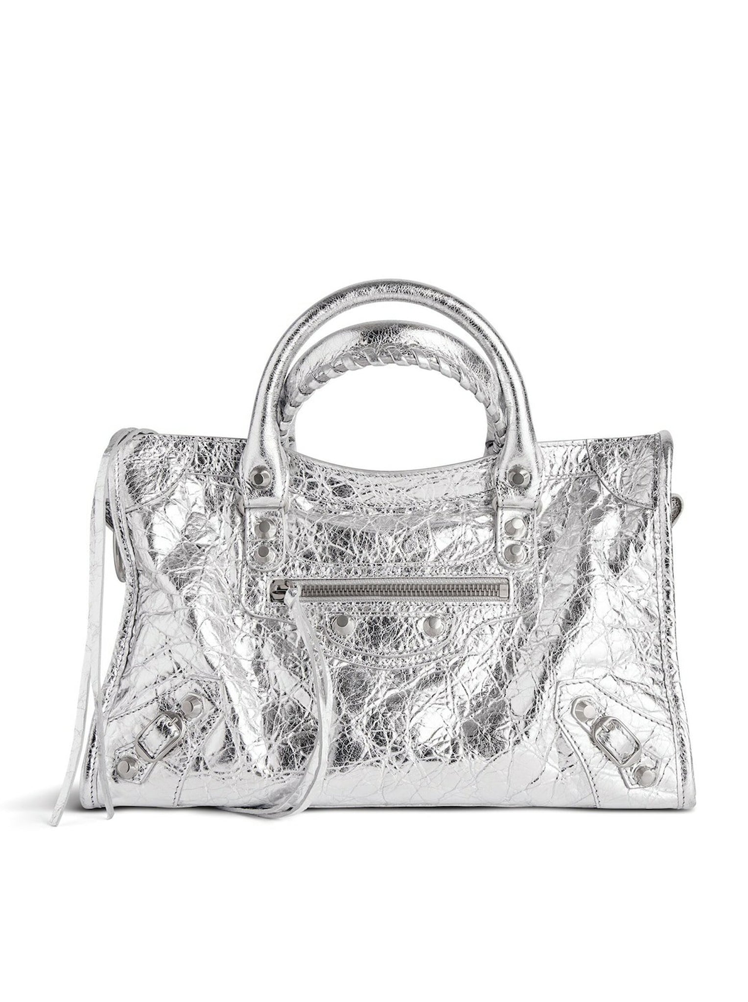 BORSA LE CITY PICCOLA METALLIZZATA DA DONNA IN ARGENTO