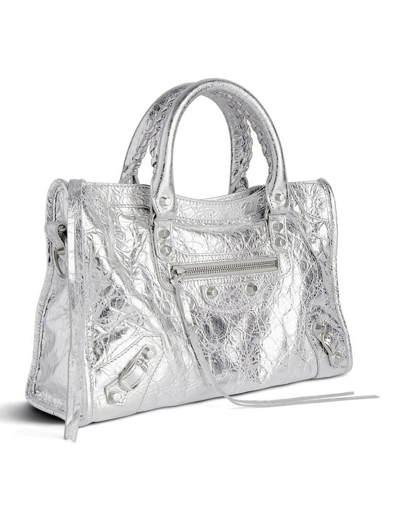 BORSA LE CITY PICCOLA METALLIZZATA DA DONNA IN ARGENTO