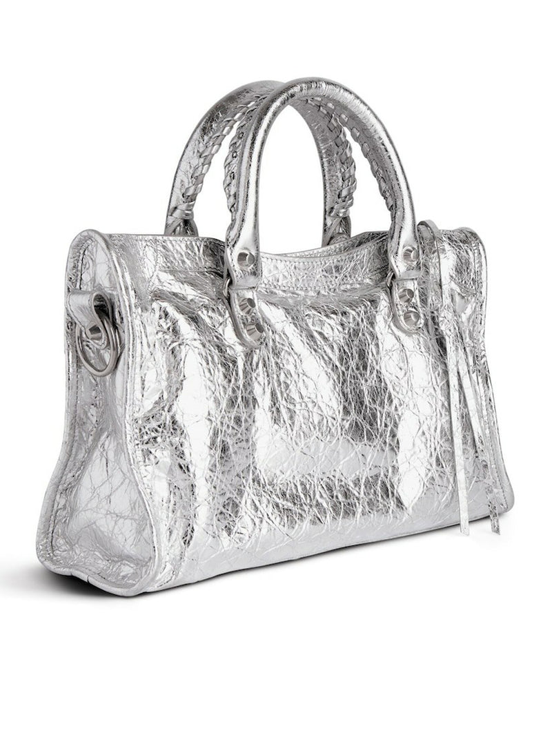 BORSA LE CITY PICCOLA METALLIZZATA DA DONNA IN ARGENTO