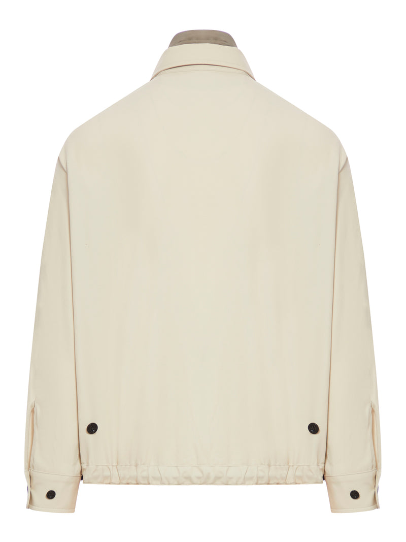 BLOUSON A STRATI IN TWILL CON INSERTI IN NYLON