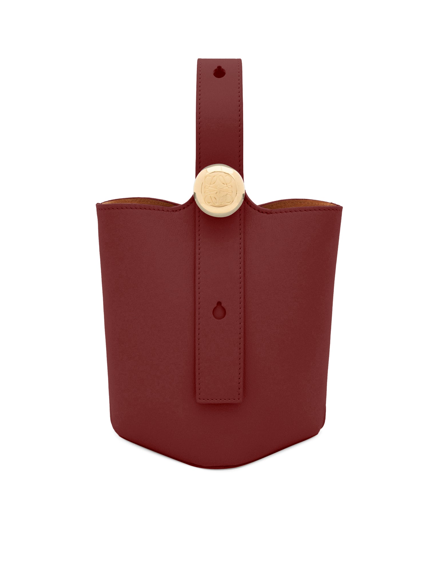 BURSA PEBBLE BUCKET MINI IN PELLE DI VITELLO LISCIA
