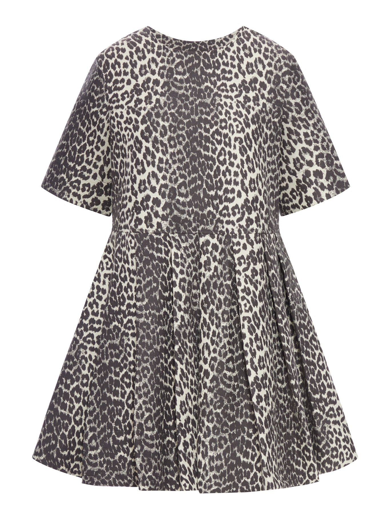 MINI ABITO IN TWEED DI COTONE LEOPARDATO