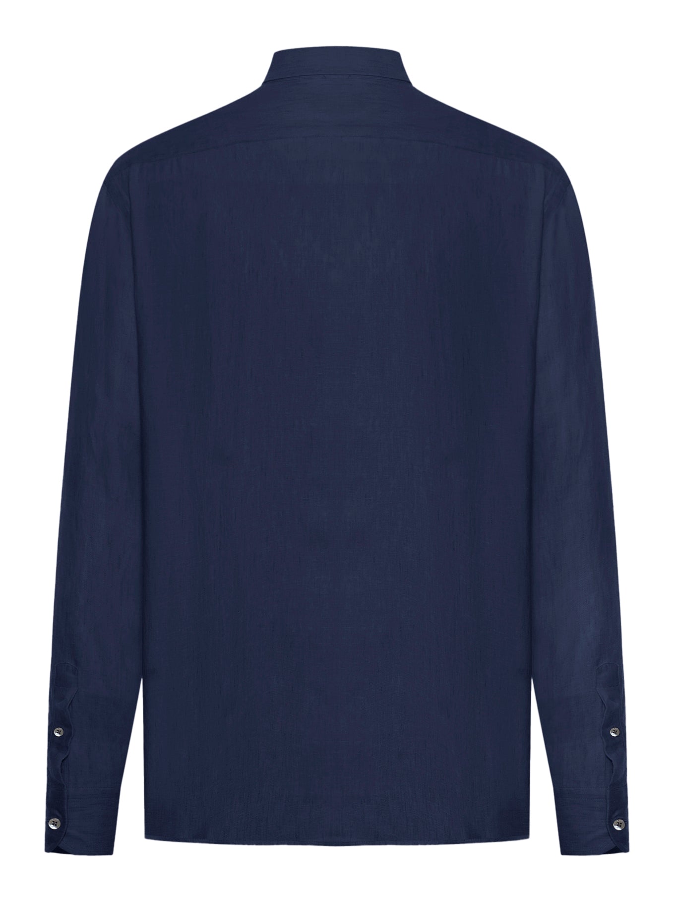 CAMICIA CON ABBOTTONATURA POLO IN LINO