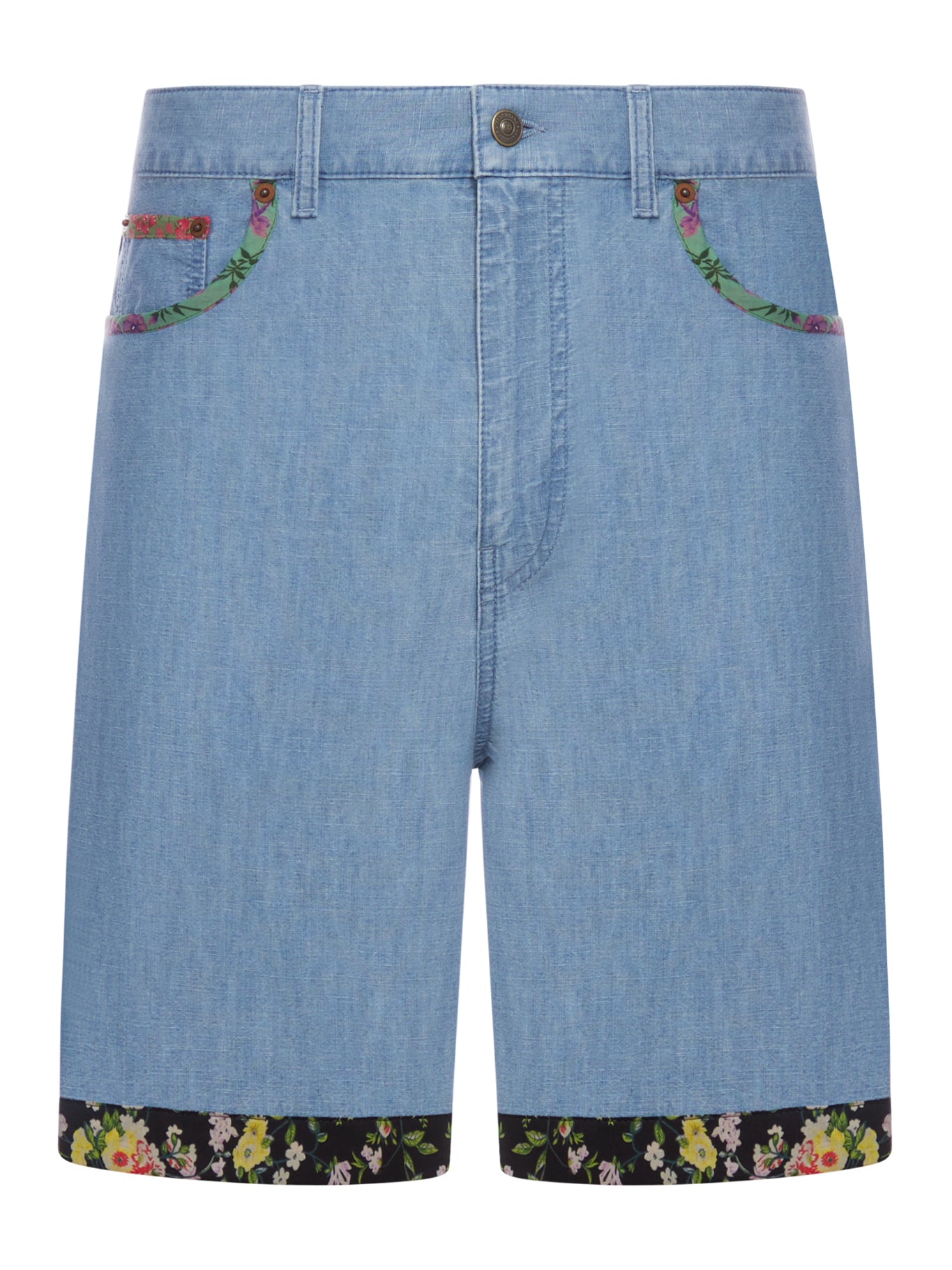 SHORTS DENIM CON FINITURE FLOREALI