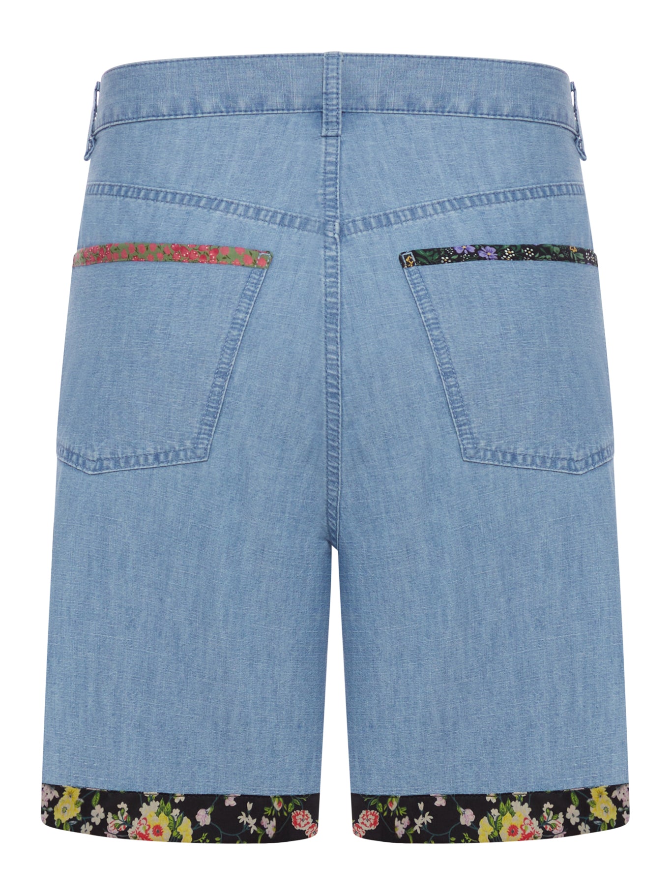 SHORTS DENIM CON FINITURE FLOREALI