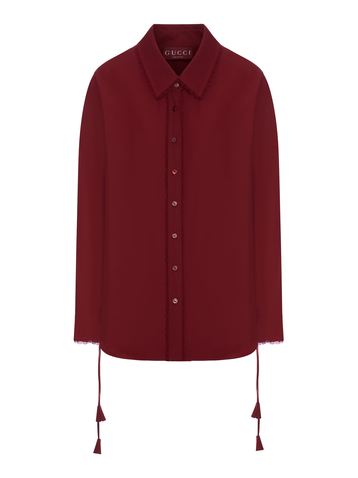 CAMICIA IN POPELINE DI COTONE CON LACCETTI
