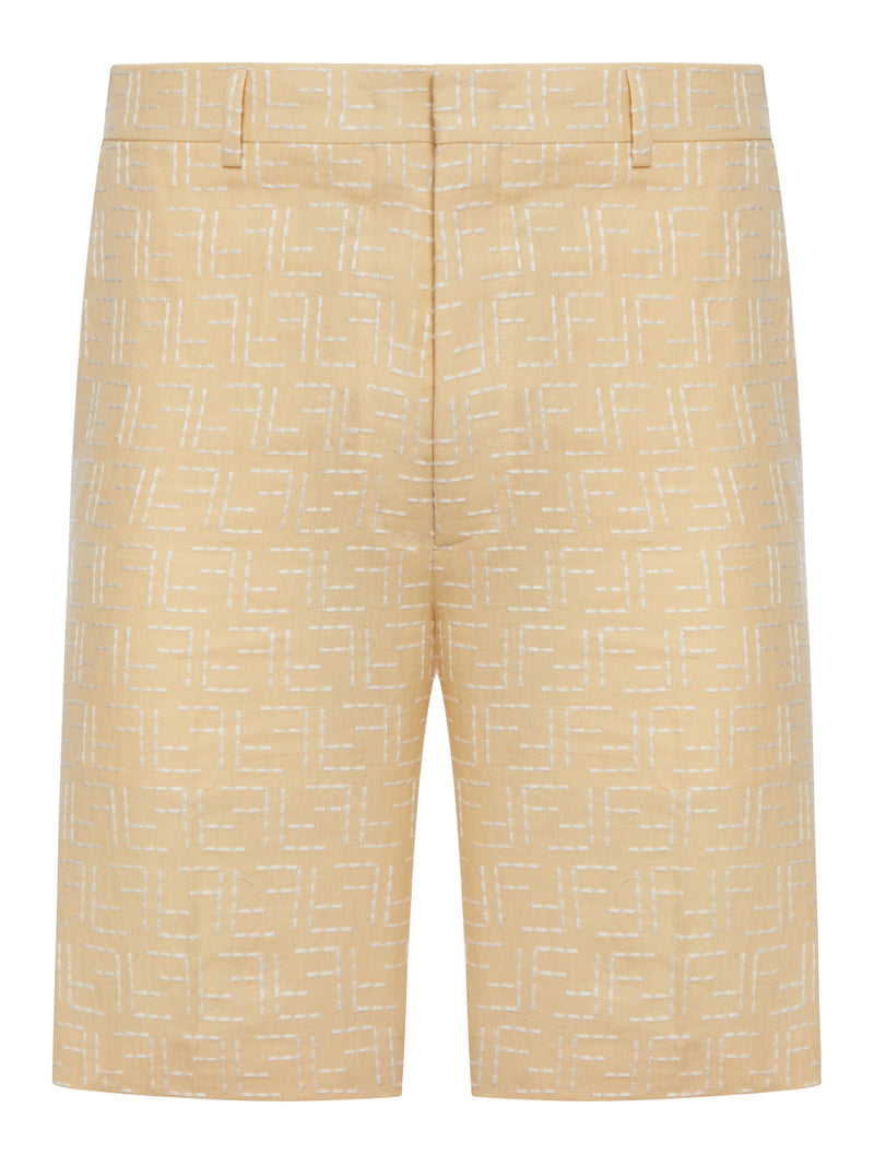 BERMUDA IN JACQUARD FF DI LINO