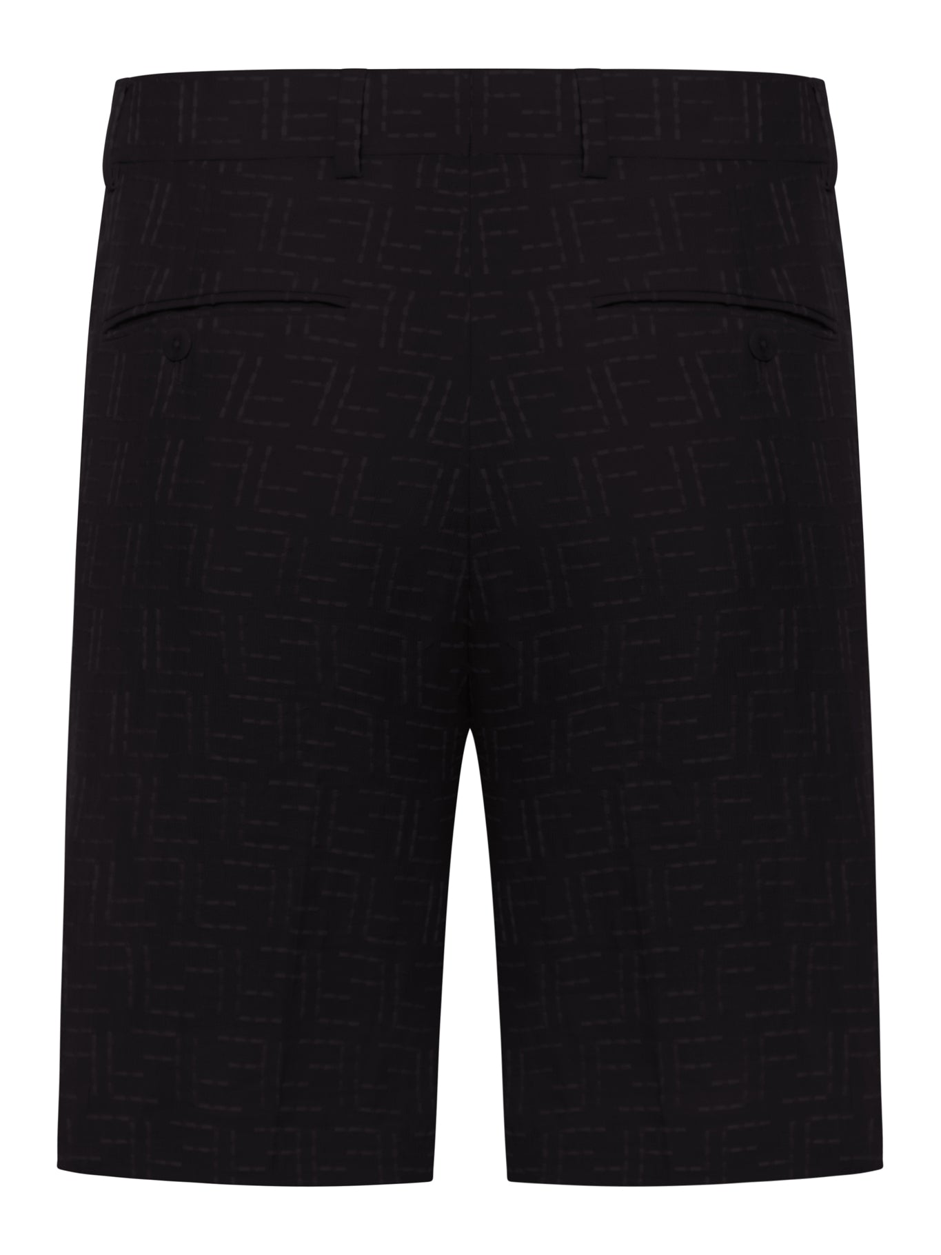 BERMUDA IN JACQUARD FF DI LINO NERO