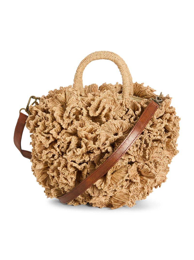 BORSA CORAL IN RAFIA