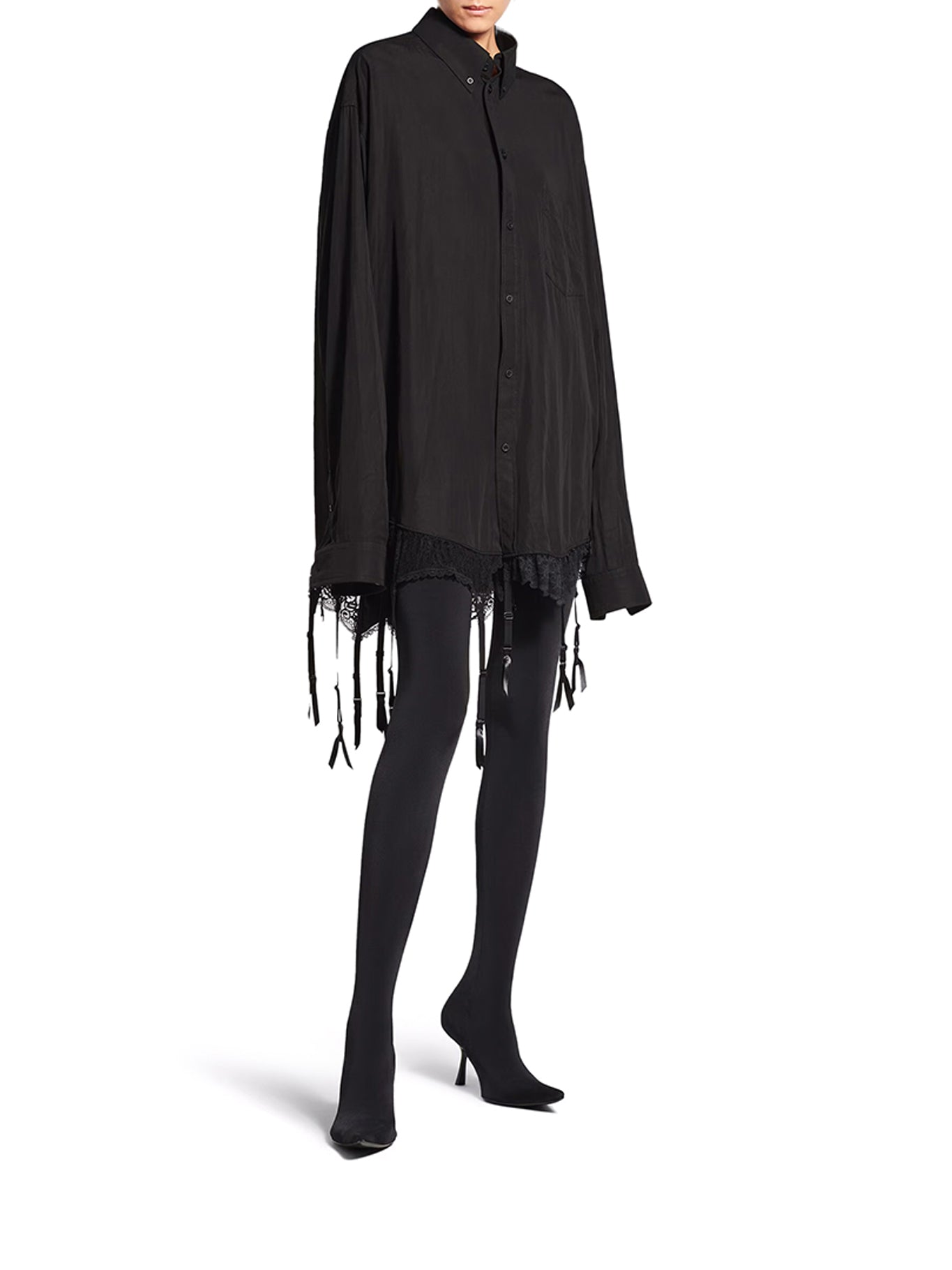 CAMICIA LINGERIE NERA