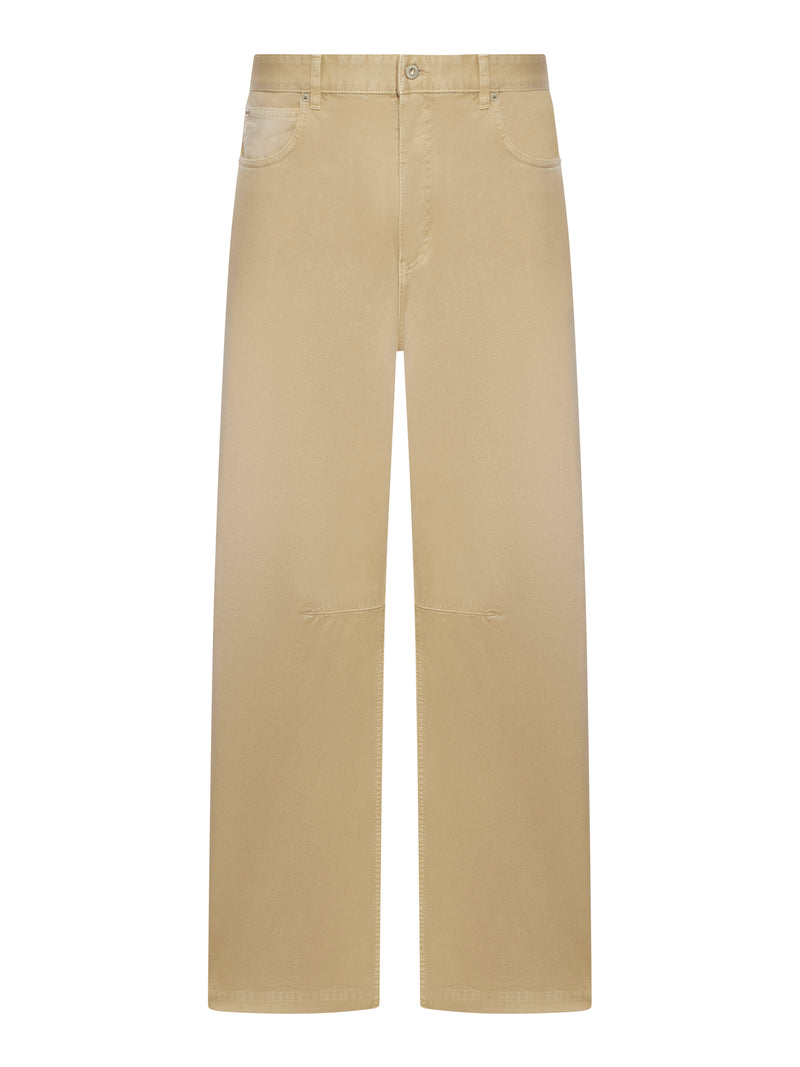 PANTALONI BARREL IN COTONE