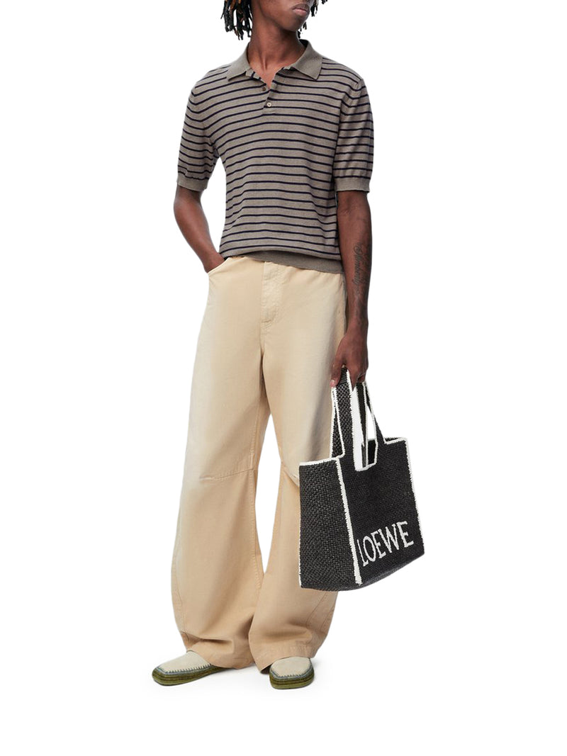 PANTALONI BARREL IN COTONE
