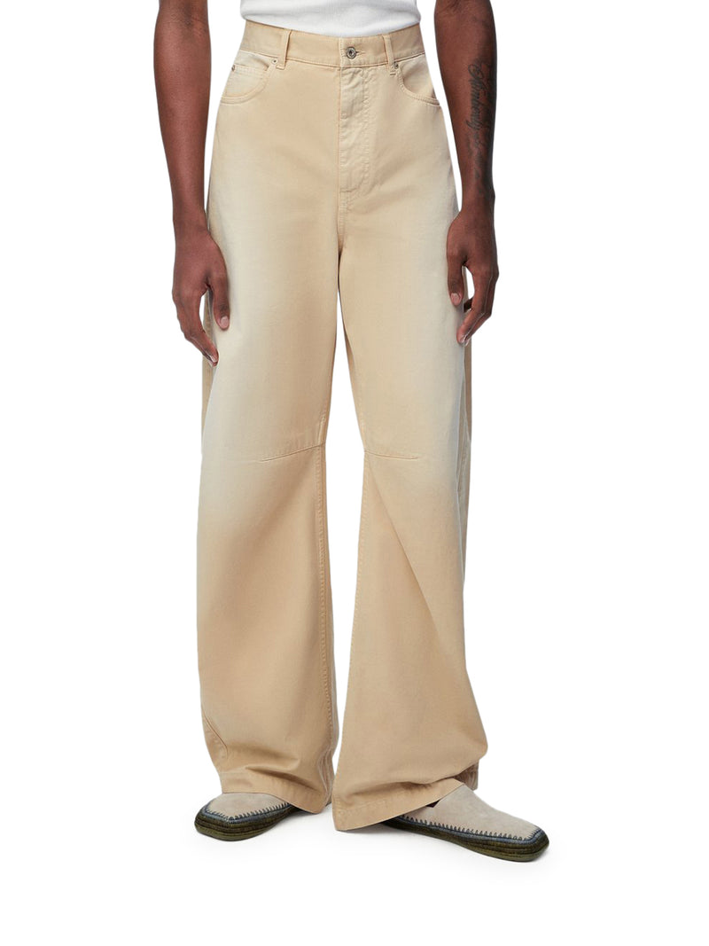 PANTALONI BARREL IN COTONE