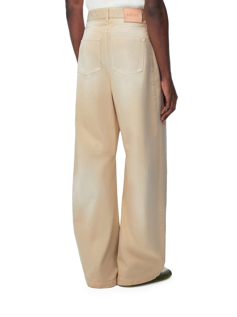 PANTALONI BARREL IN COTONE