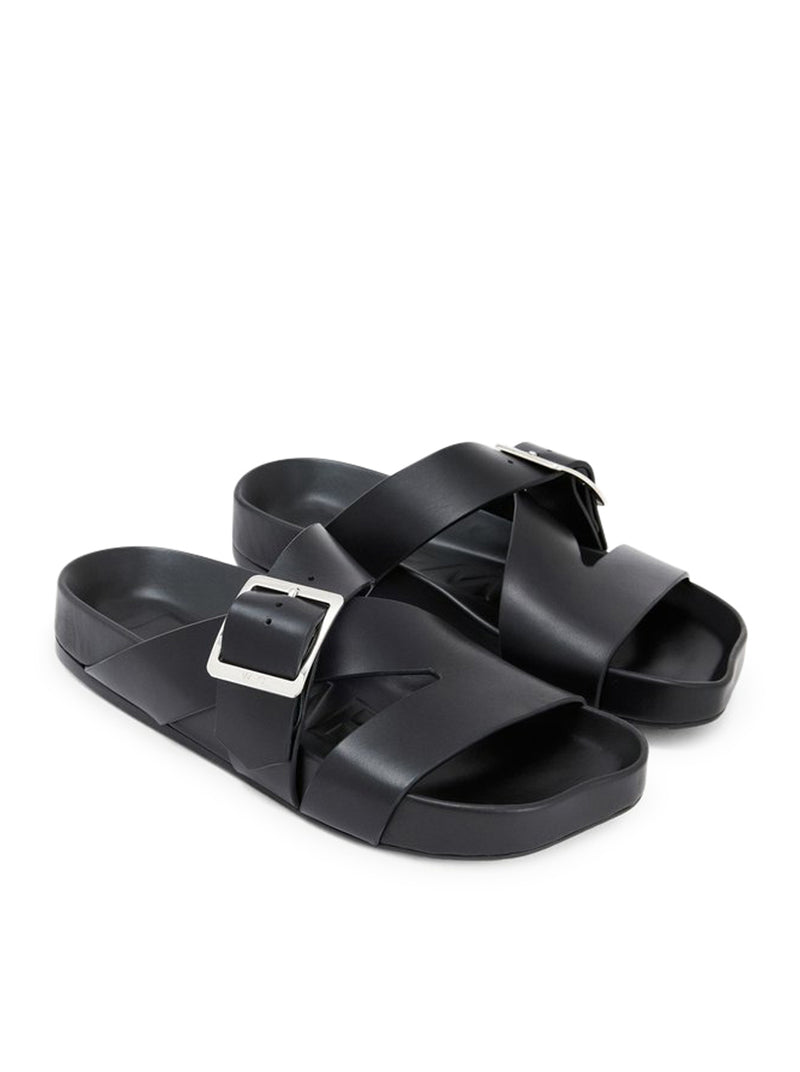 SLIDE EASE BUCKLE IN PELLE DI VITELLO CONCIATA AL VEGETALE