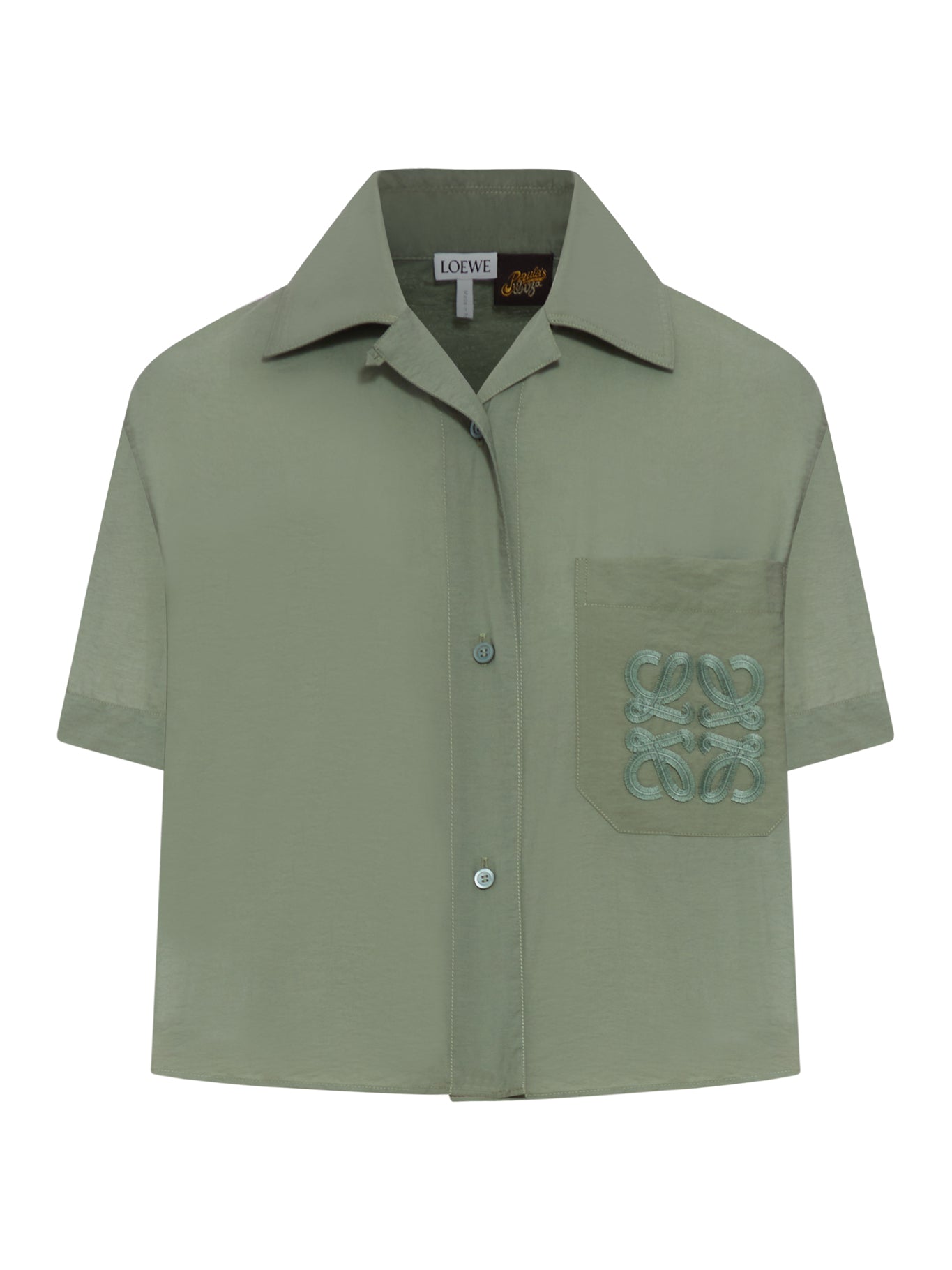 CAMICIA A MANICHE CORTE IN MISTO COTONE