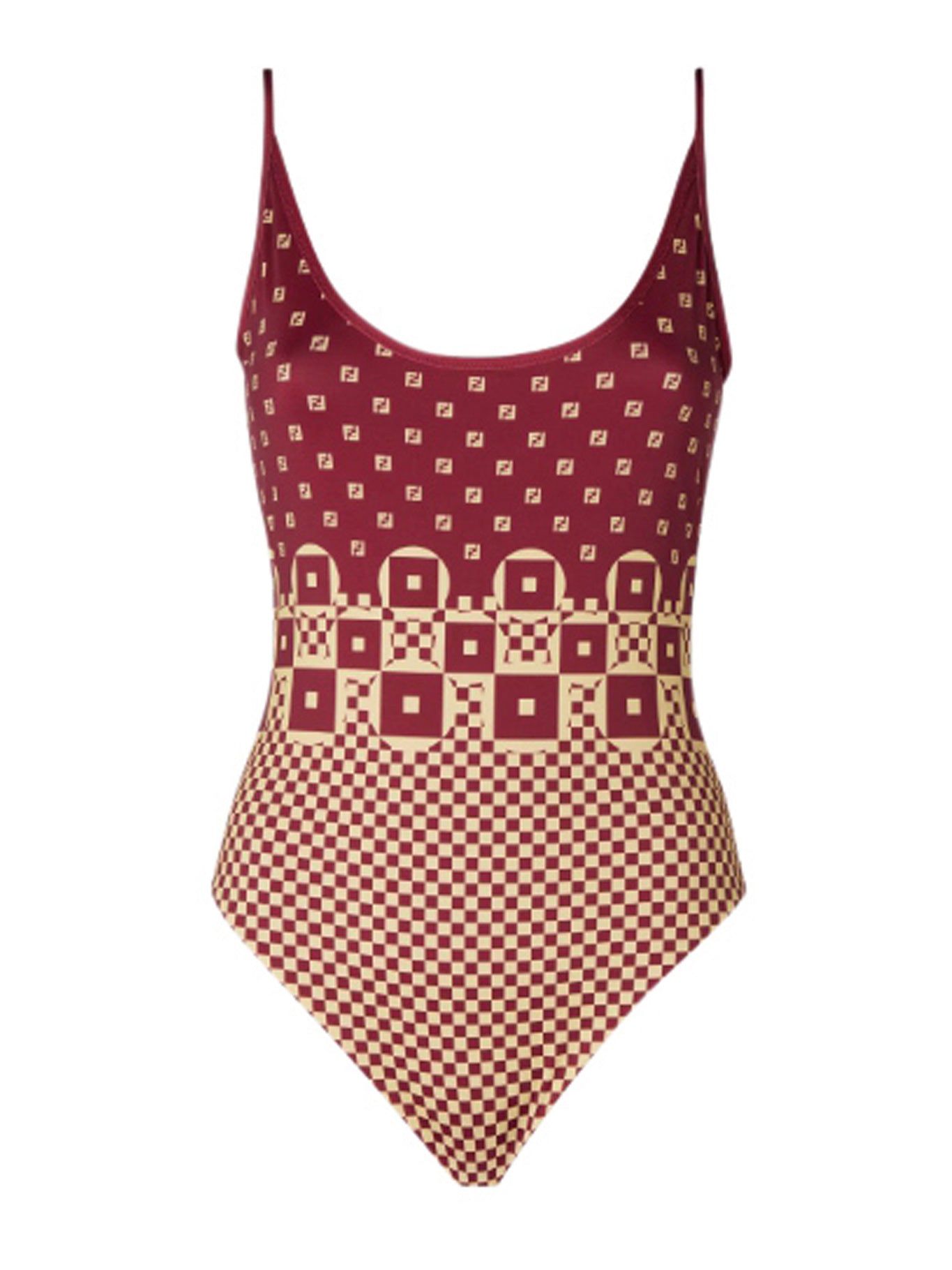 COSTUME INTERO IN LYCRA CON STAMPA MICRO PATCHWORK