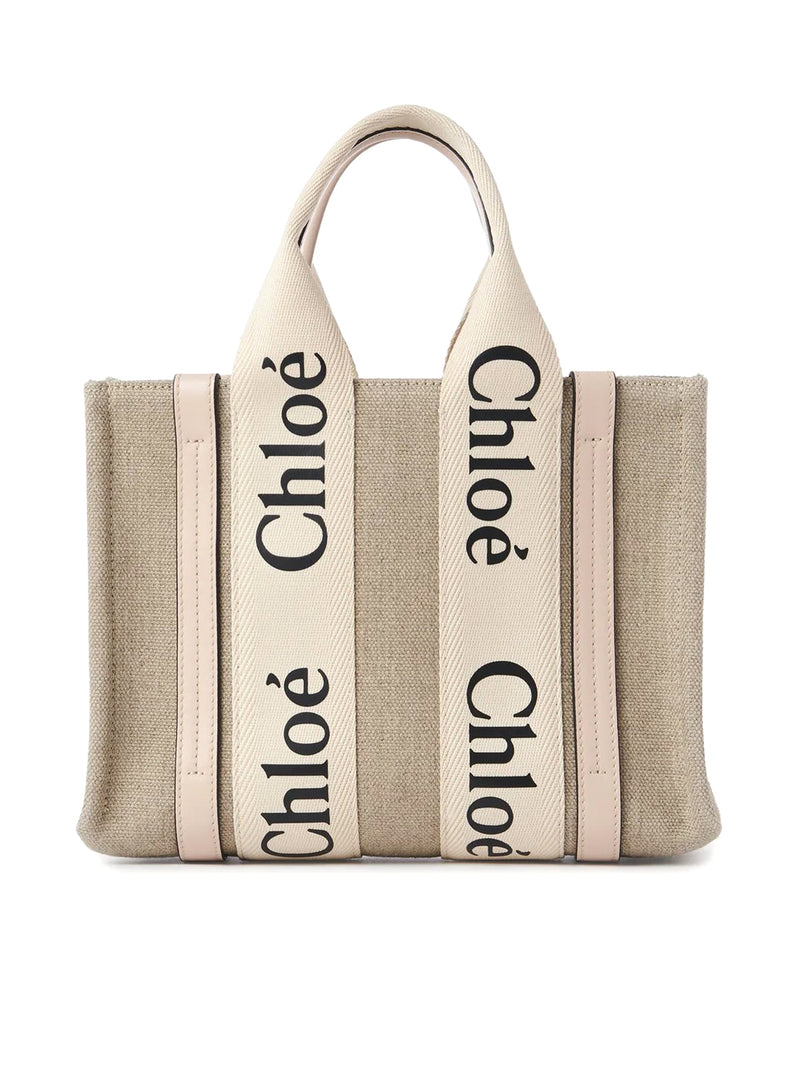 TOTE BAG PICCOLA WOODY IN LINO