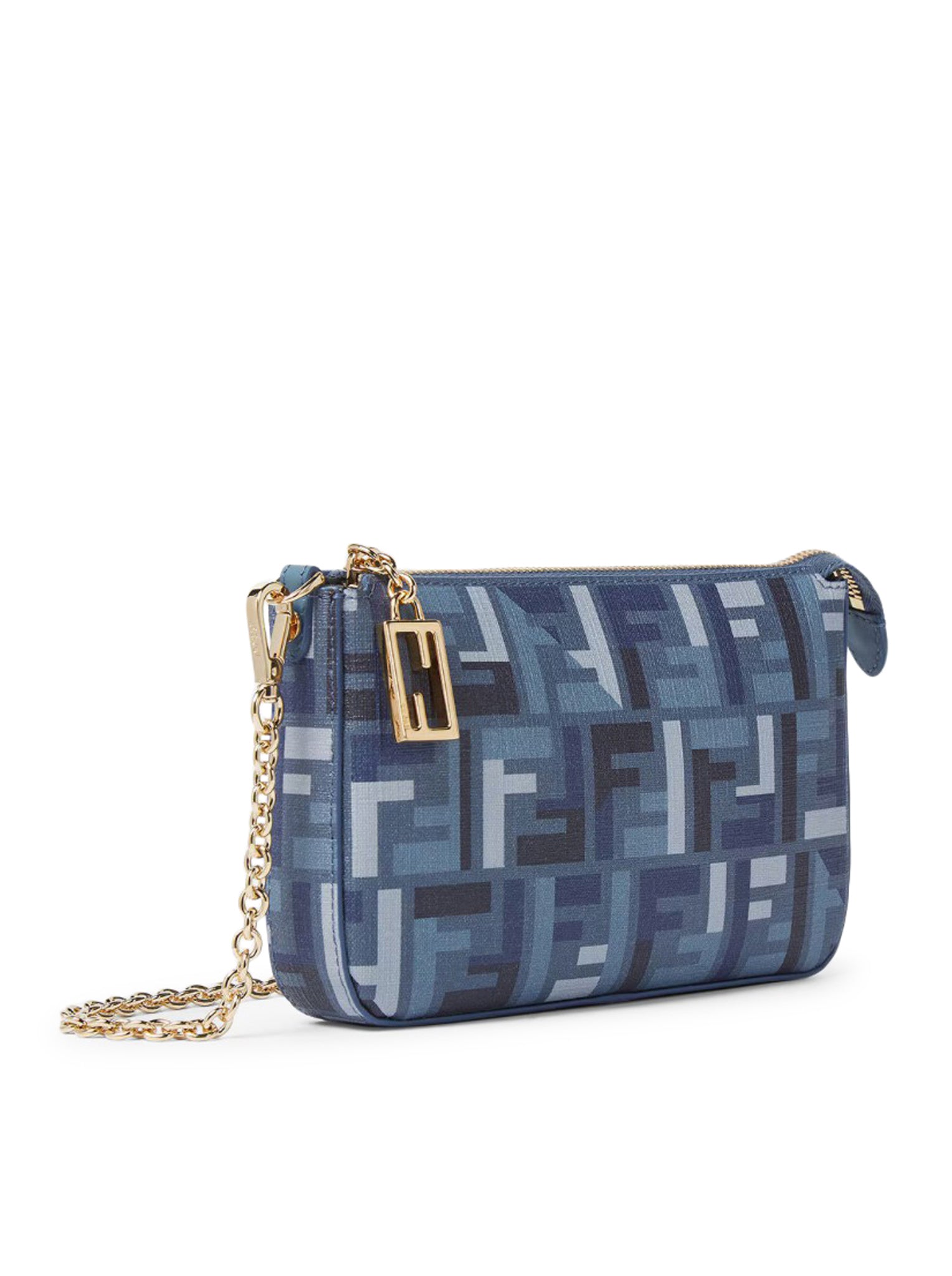 POUCH CON CATENA IN TESSUTO