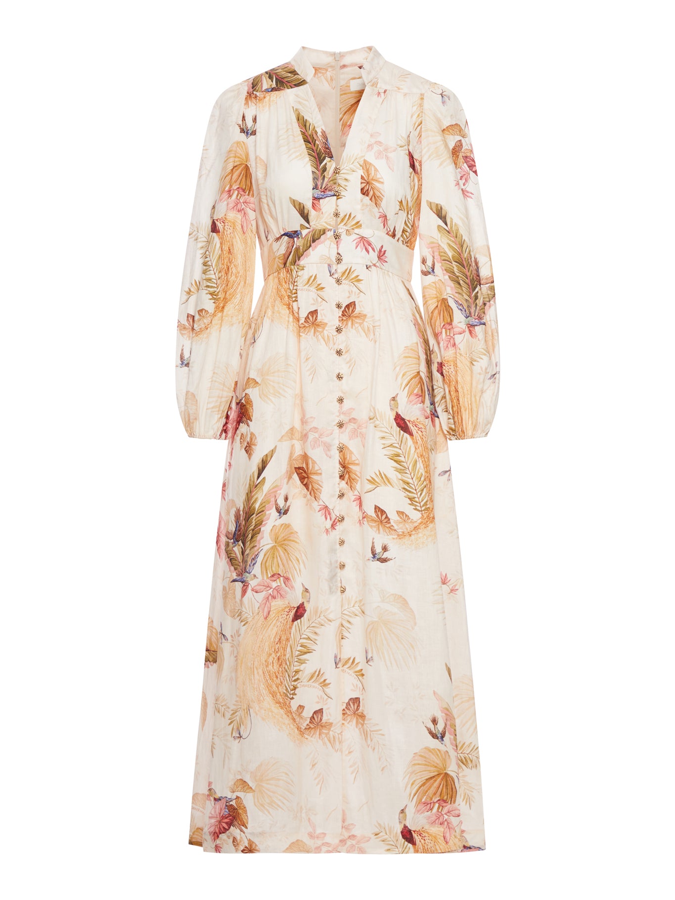 ABITO MIDI CON SCOLLO ASCENSION FLOREALE