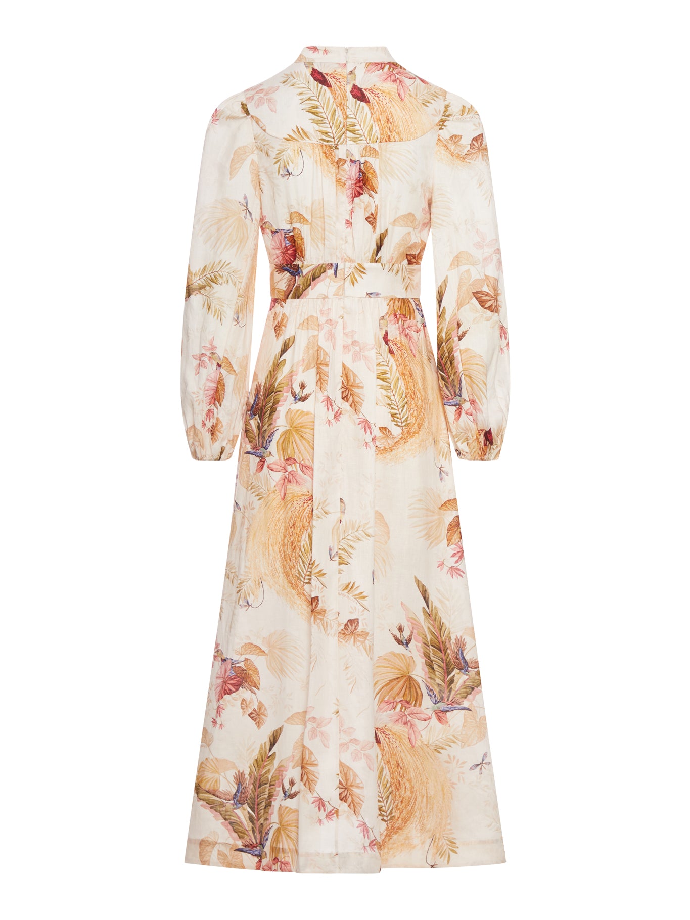 ABITO MIDI CON SCOLLO ASCENSION FLOREALE