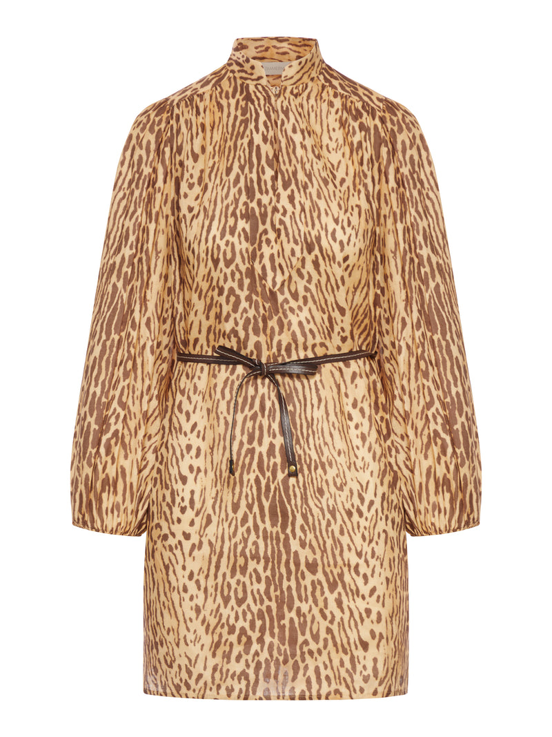 MINI ABITO CON STAMPA ANIMALIER