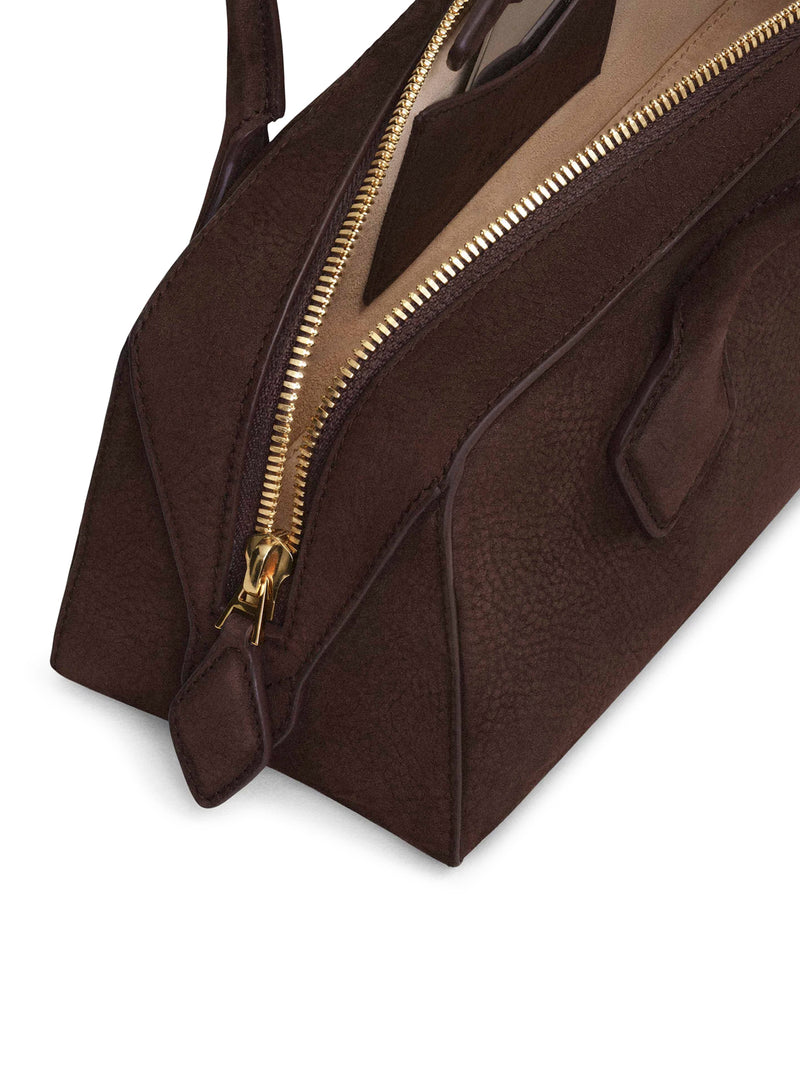 BORSA LE TECKEL MEDIA IN PELLE DI VITELLO NABUK