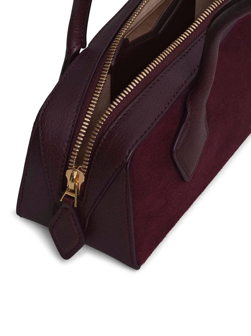 BORSA LE TECKEL PICCOLA BIMATERIALE IN PELLE