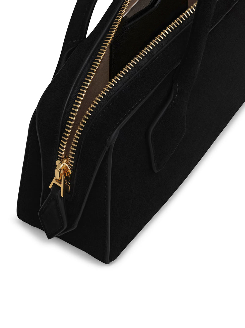 POCHETTE LE TECKEL IN PELLE DI CAPRA SCAMOSCIATA