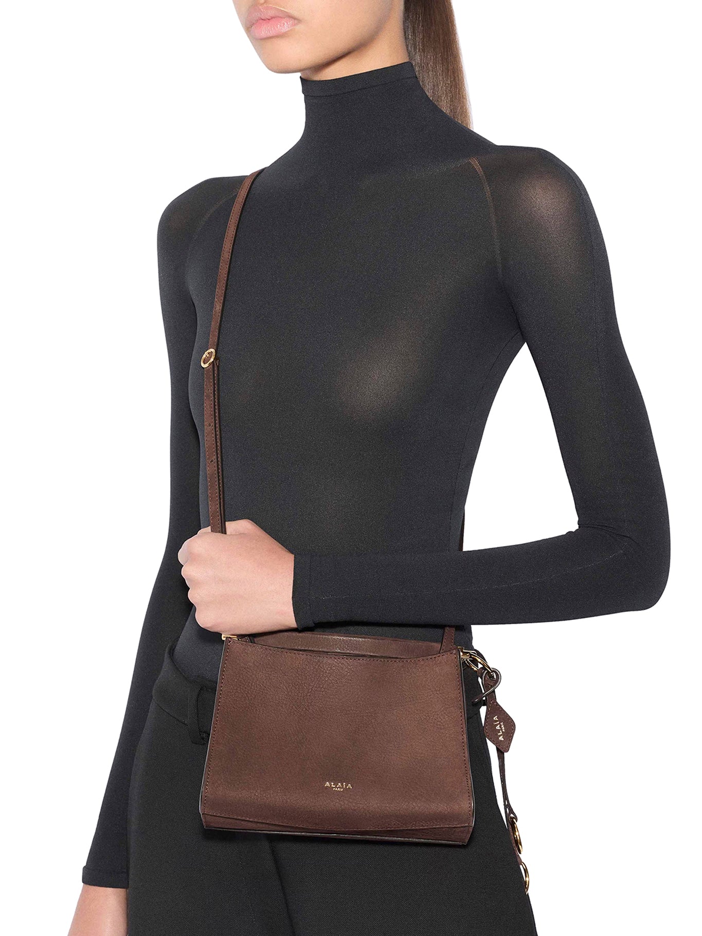 BORSA LE CLICK PICCOLA QUADRATA IN NABUK