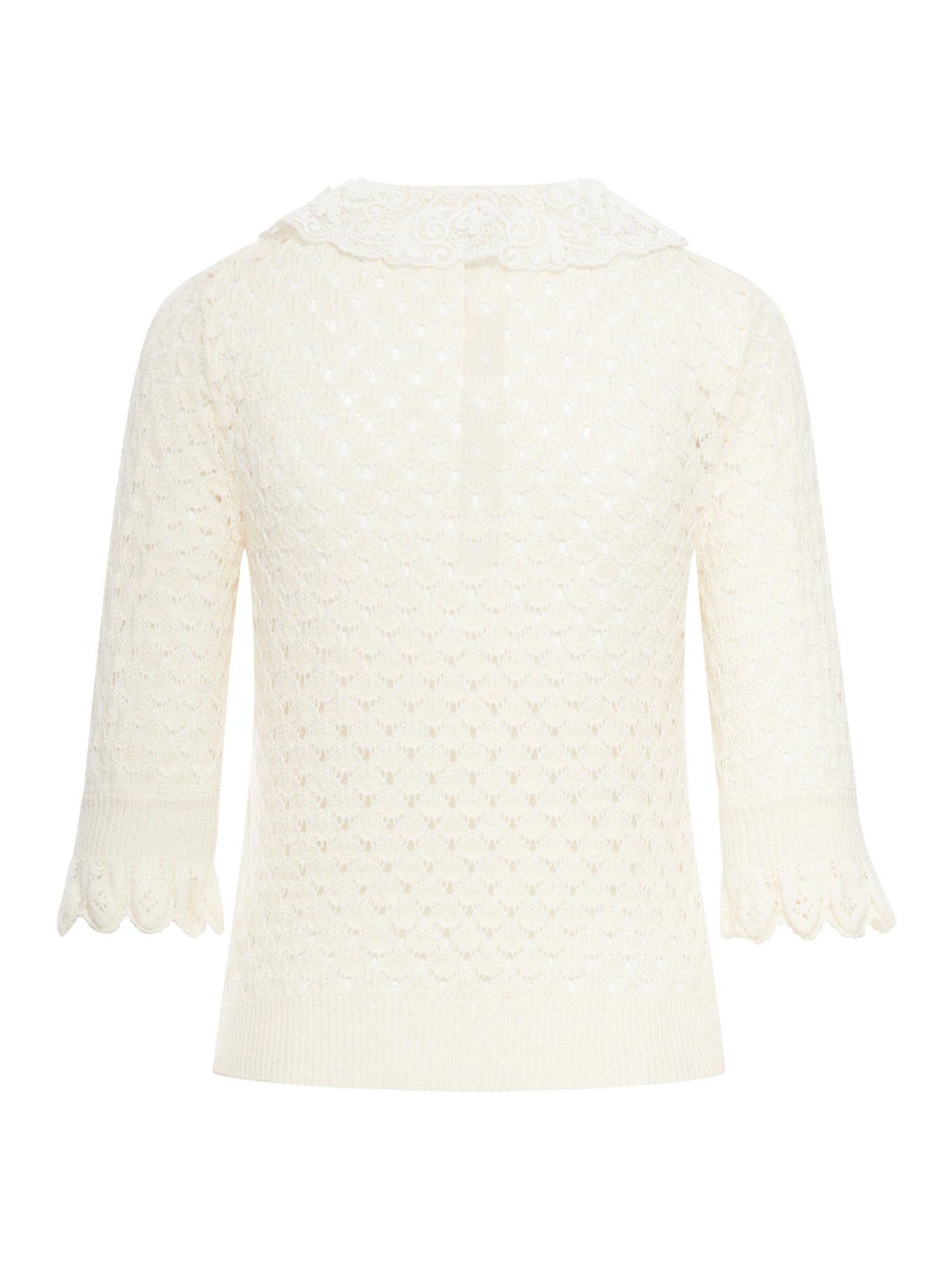 OPENWORK TOP IN ALPACA WOOL AND SILK