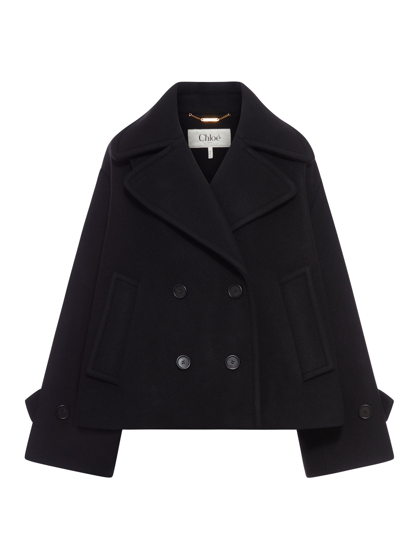 CAPPOTTO CORTO OVERSIZE IN LANA