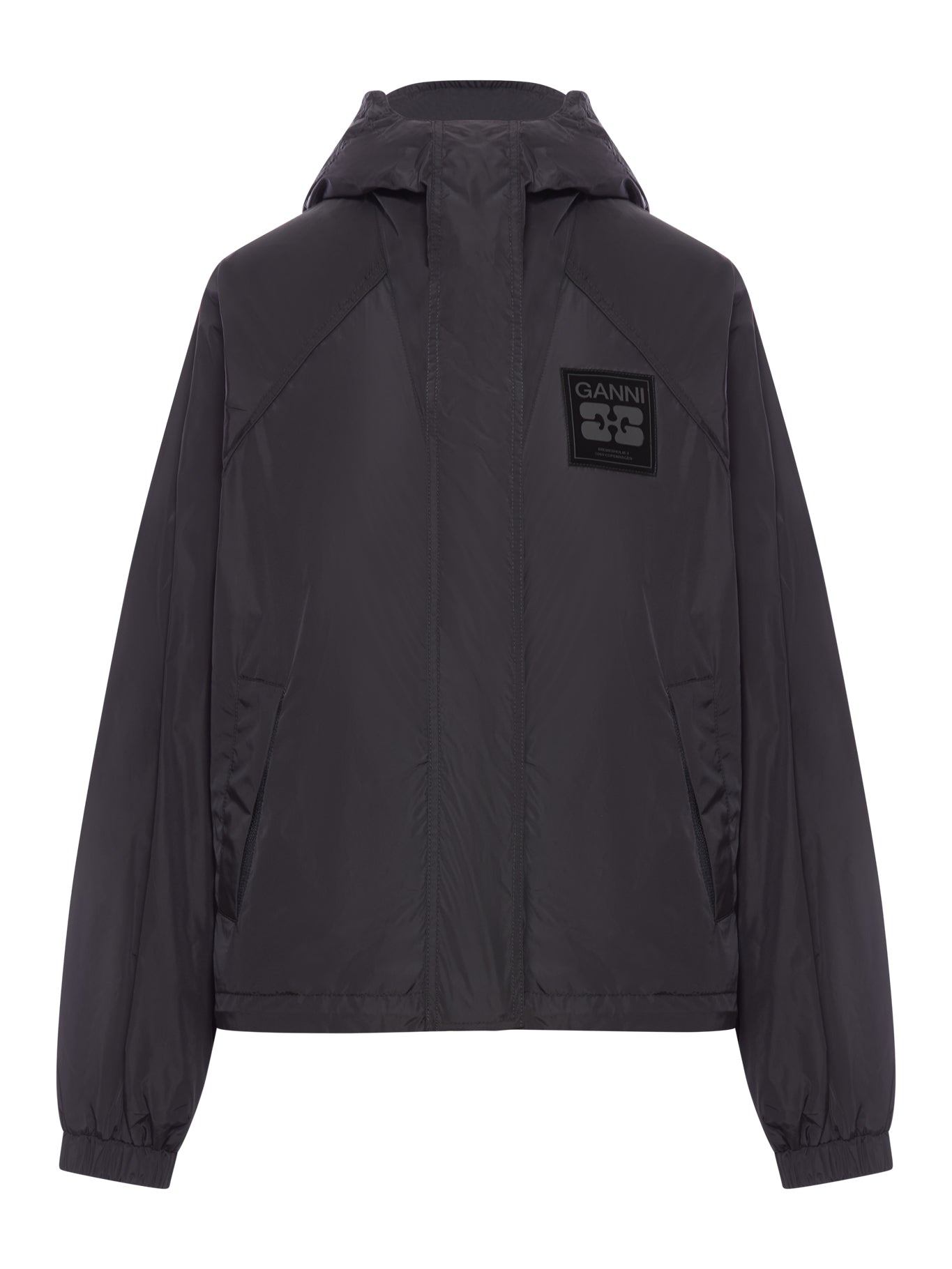 GIACCA IN NYLON CON PATCH LOGO GANNI