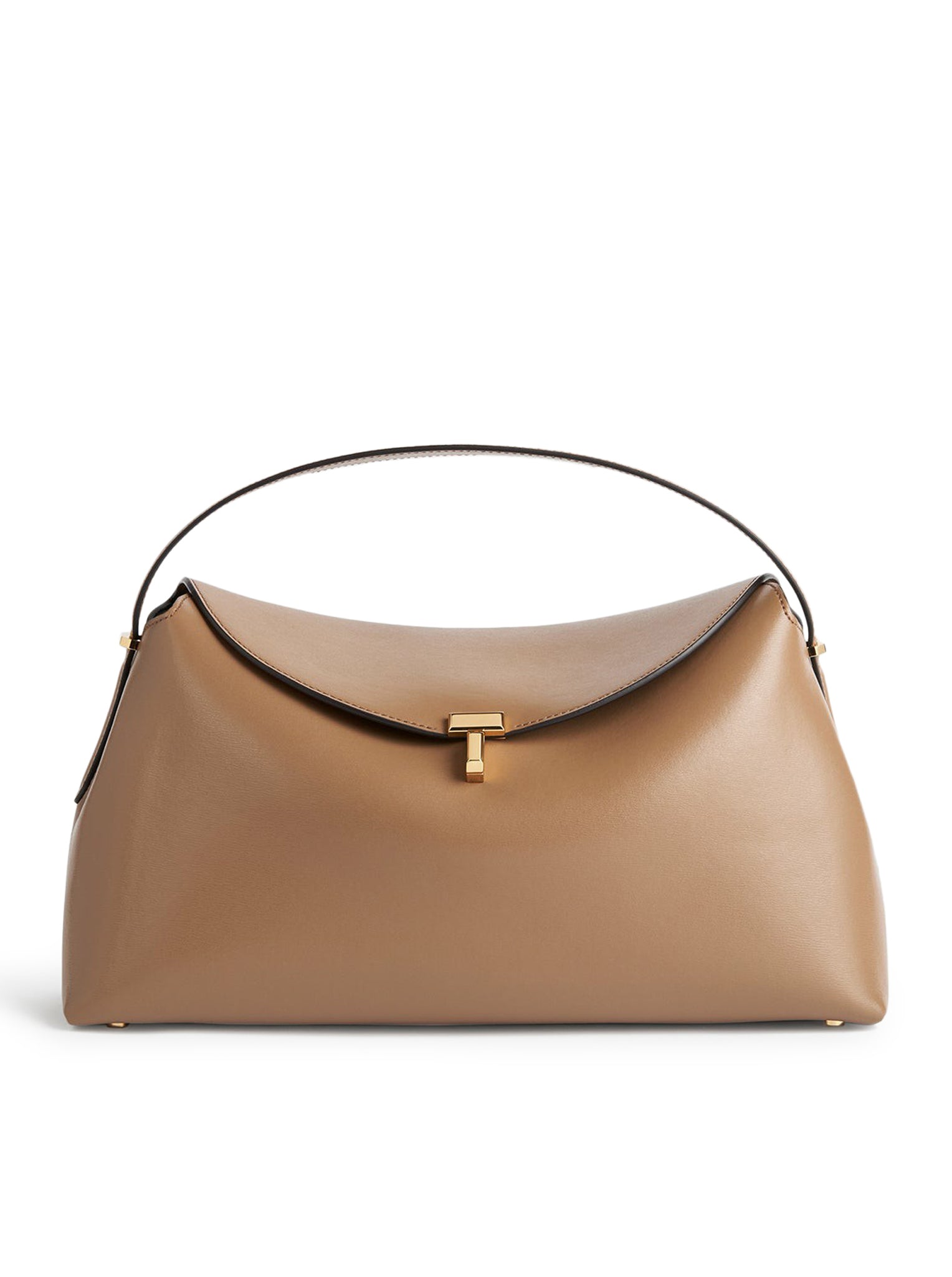 BORSA T-LOCK IN PELLE COLOR CAMMELLO
