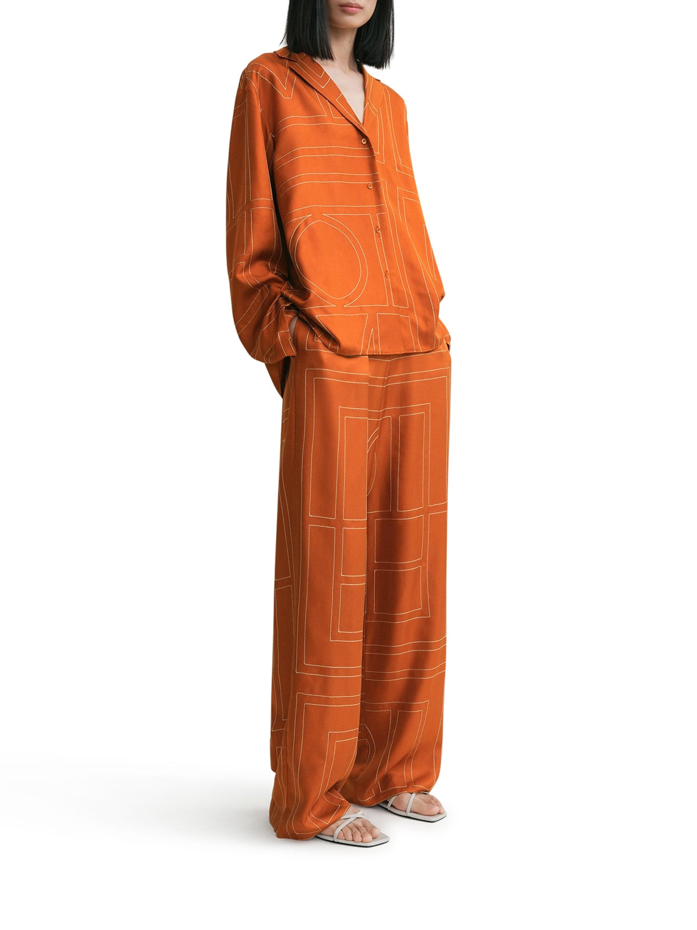 CAMICIA IN SETA CON MONOGRAMMA