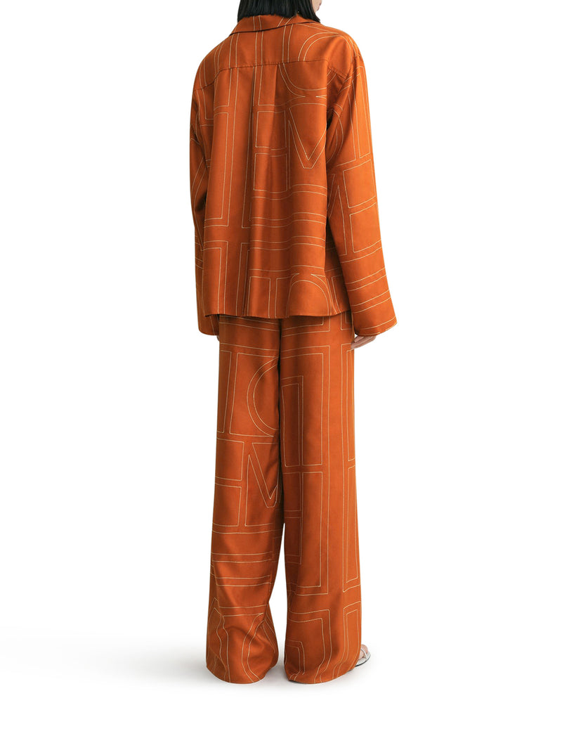 CAMICIA IN SETA CON MONOGRAMMA