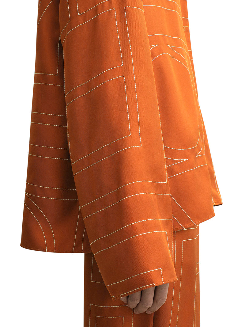 CAMICIA IN SETA CON MONOGRAMMA