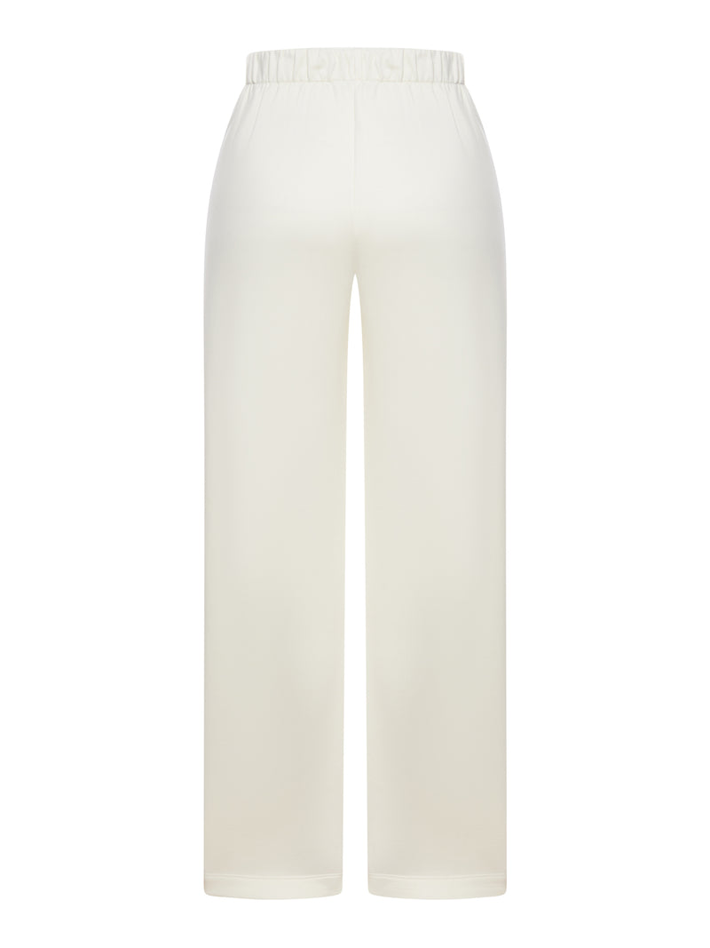 PANTALONE IN FELPA DI SETA E COTONE