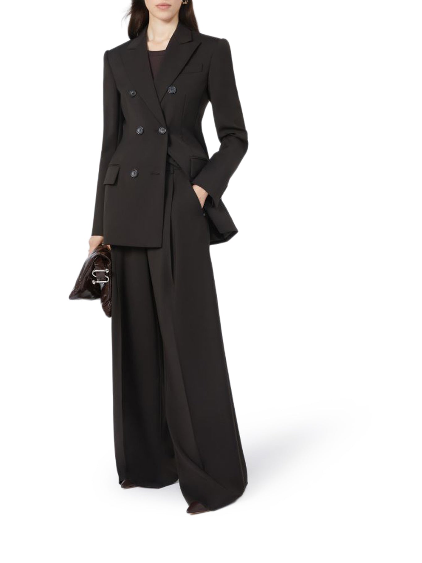 PANTALONE OVERSIZE IN LANA STRETCH