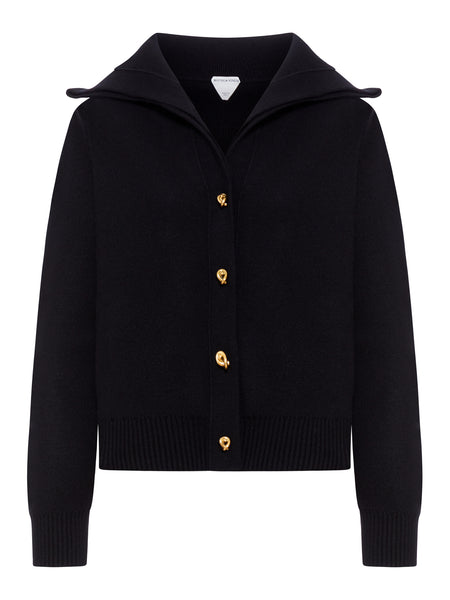 CARDIGAN IN LANA CON BOTTONI GIOIELLO