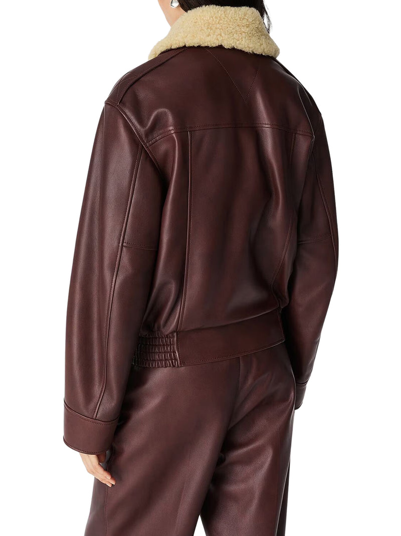 BOMBER JACKET IN NAPPA CON COLLO IN SHEARLING