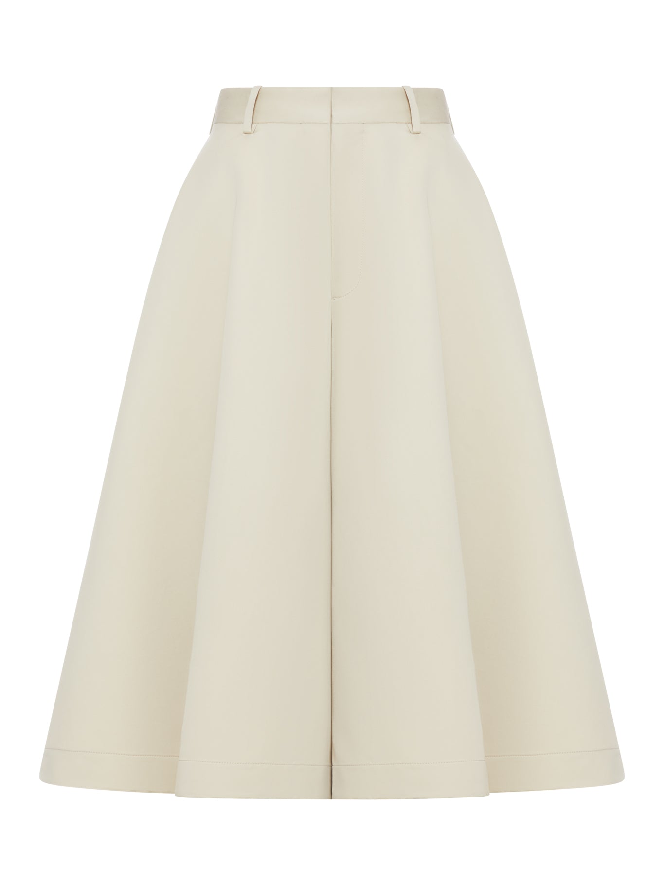 PANTALONI A CULOTTE IN TWILL DI COTONE E SETA