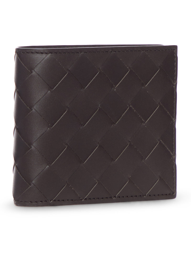 PORTAFOGLIO INTRECCIATO BIFOLD IN PELLE