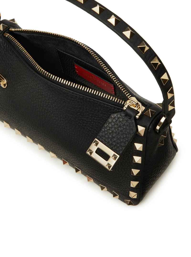 BORSA PICCOLA A TRACOLLA ROCKSTUD IN VITELLO GRANATO